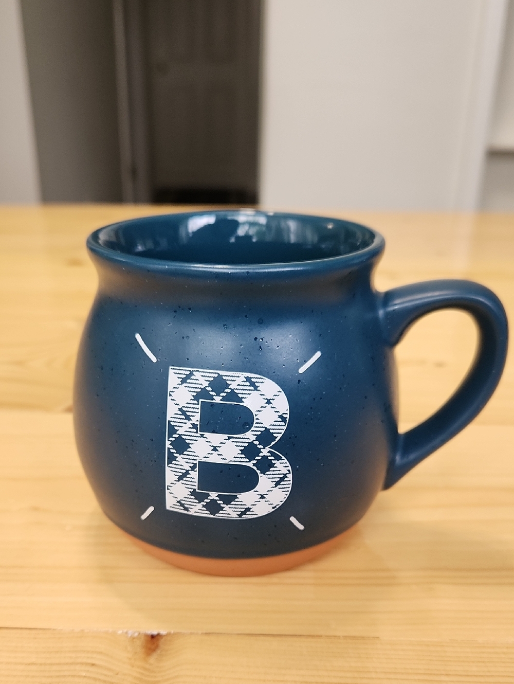 Threshold Monogram Stoneware Coffee Mug Letter B Blue Green